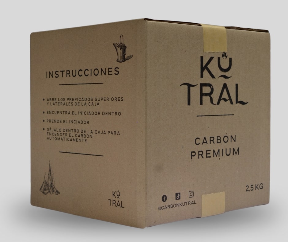 Carbón Kutral - Encendido Automático Quebracho Blanco